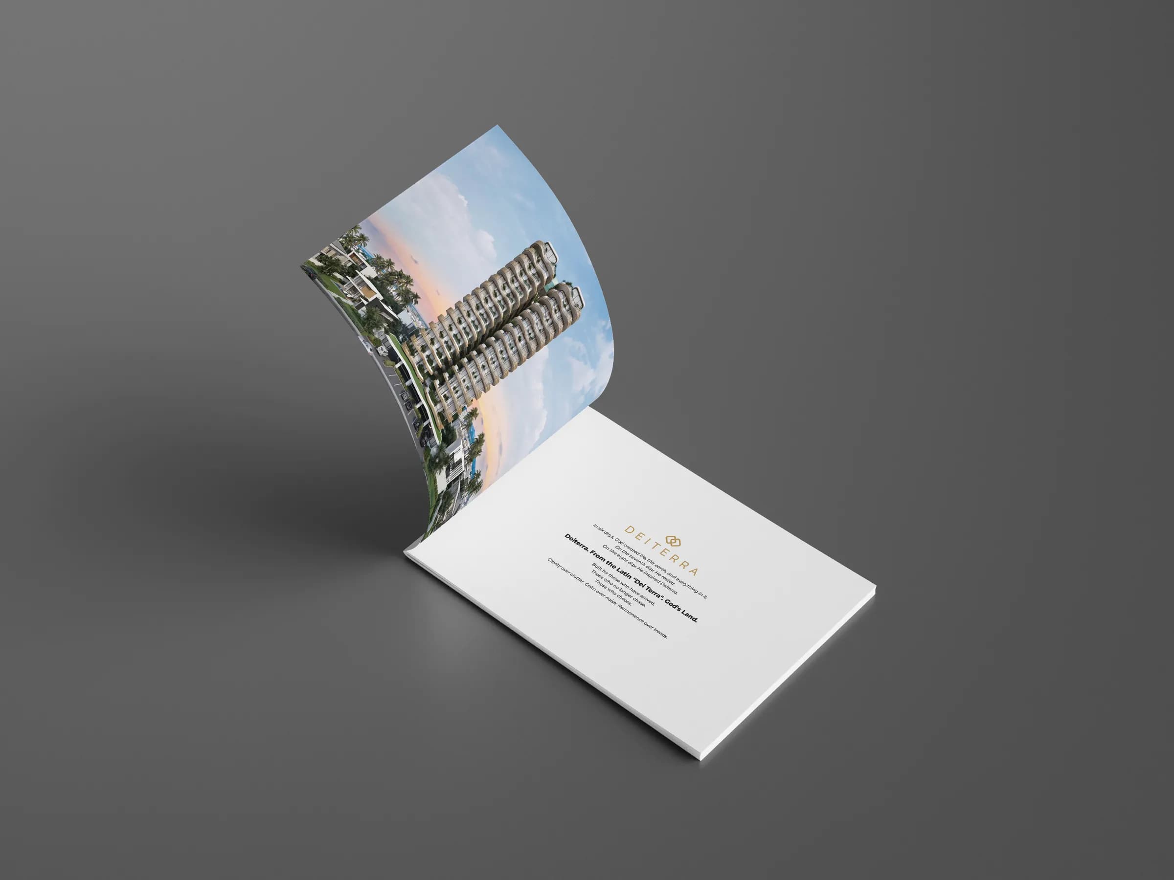 Deiterra brochure spread setting out who the development is built for